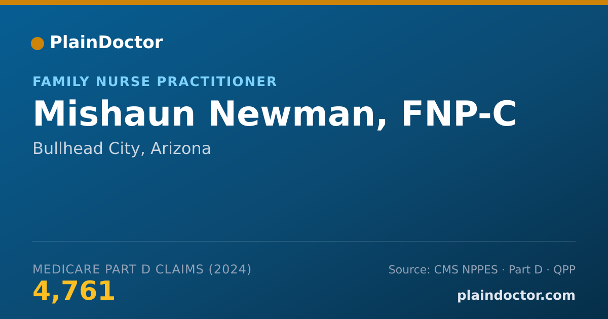 Shareable card for Mishaun Newman, FNP-C - Family Nurse Practitioner, Bullhead City, AZ