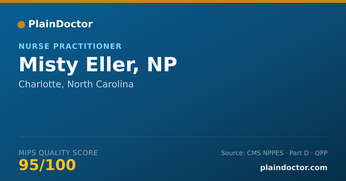 Shareable card for Misty Eller, NP - Nurse Practitioner, Charlotte, NC
