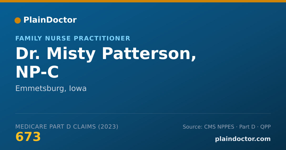 Shareable card for Misty Patterson, NP-C - Family Nurse Practitioner, Emmetsburg, IA