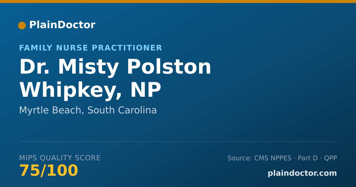 Shareable card for Misty Polston Whipkey, NP - Family Nurse Practitioner, Myrtle Beach, SC