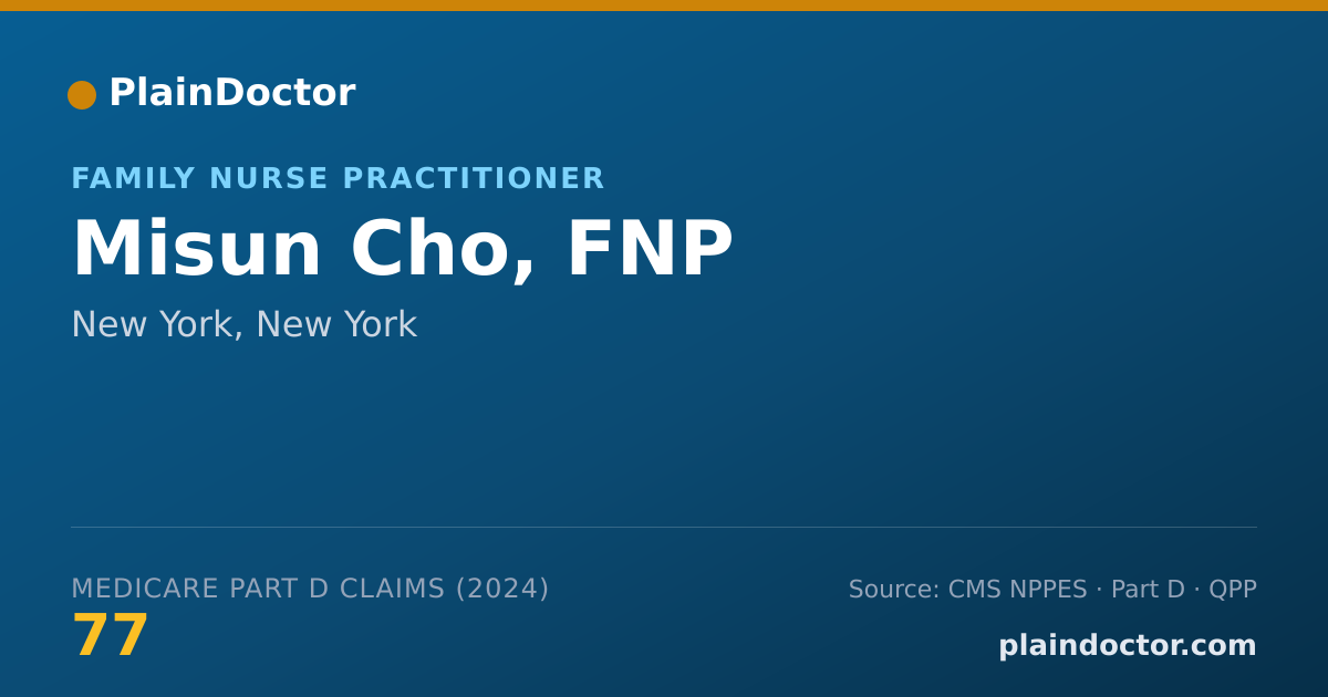 Shareable card for Misun Cho, FNP - Family Nurse Practitioner, New York, NY