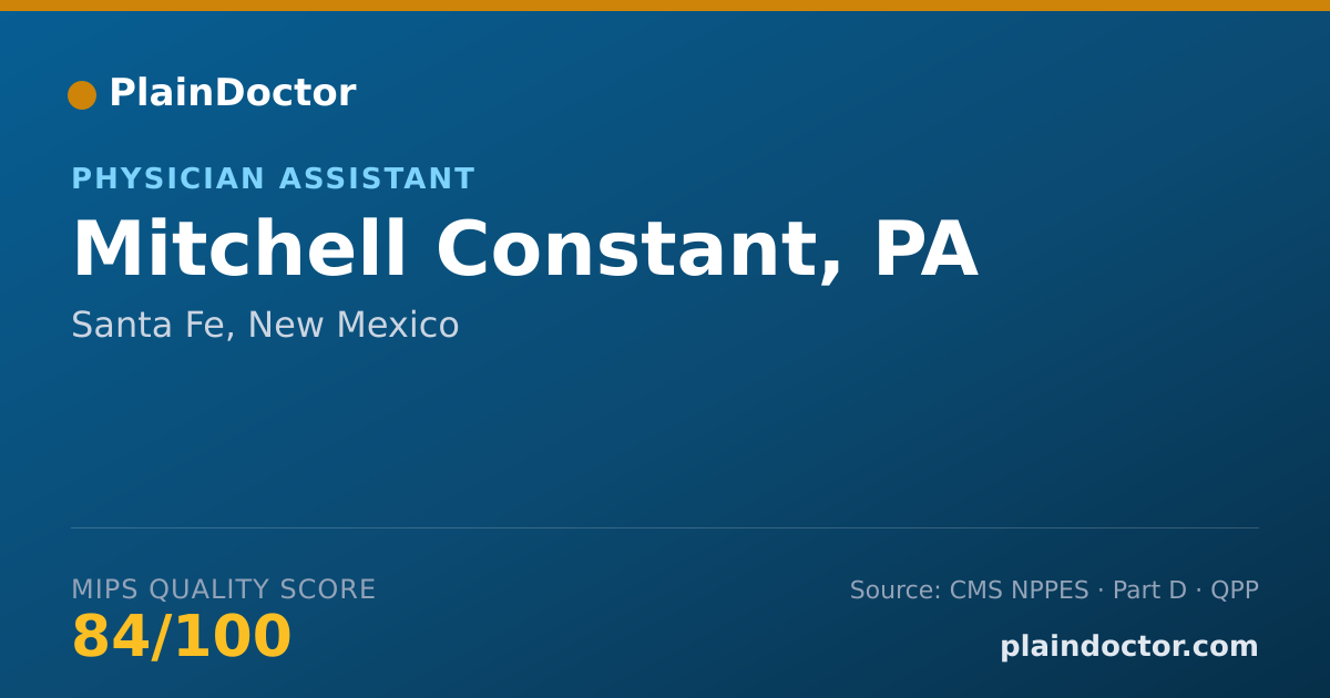 Shareable card for Mitchell Constant, PA - Physician Assistant, Santa Fe, NM