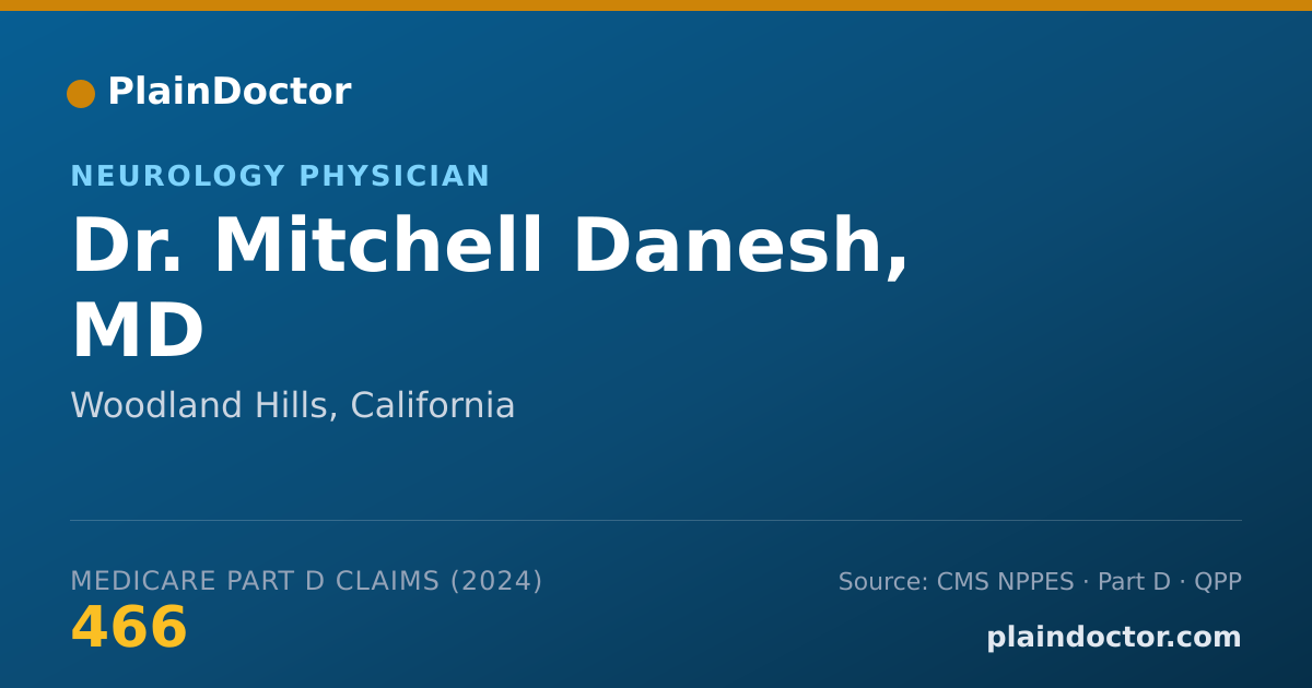 Shareable card for Mitchell Danesh, MD - Neurology Physician, Woodland Hills, CA