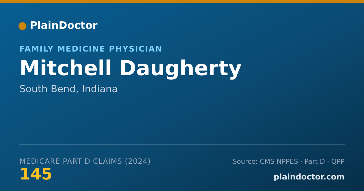 Shareable card for Mitchell Daugherty - Family Medicine Physician, South Bend, IN