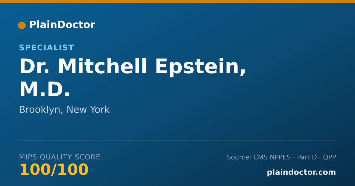 Shareable card for Mitchell Epstein, M.D. - Specialist, Brooklyn, NY