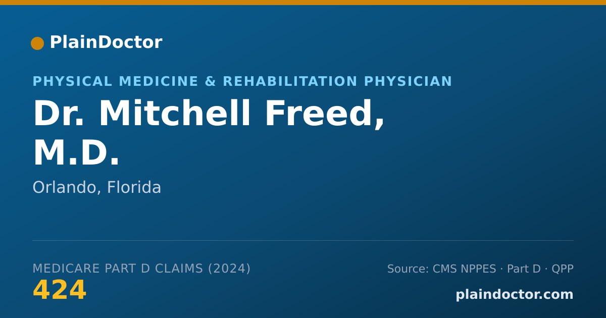 Shareable card for Mitchell Freed, M.D. - Physical Medicine & Rehabilitation Physician, Orlando, FL