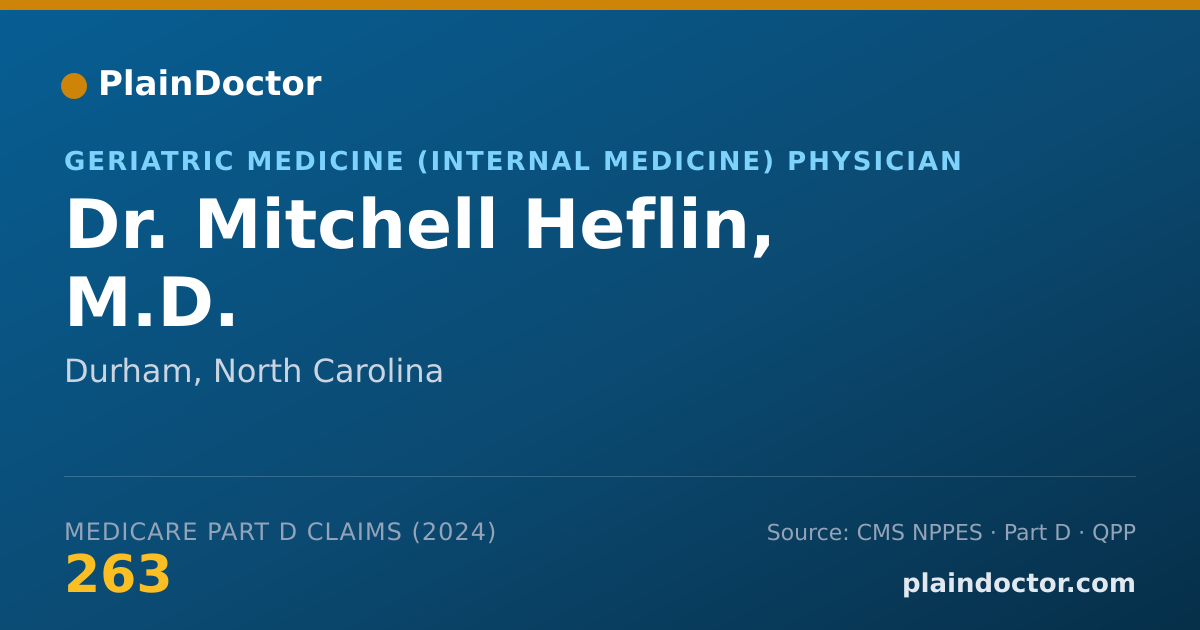 Shareable card for Mitchell Heflin, M.D. - Geriatric Medicine (Internal Medicine) Physician, Durham, NC