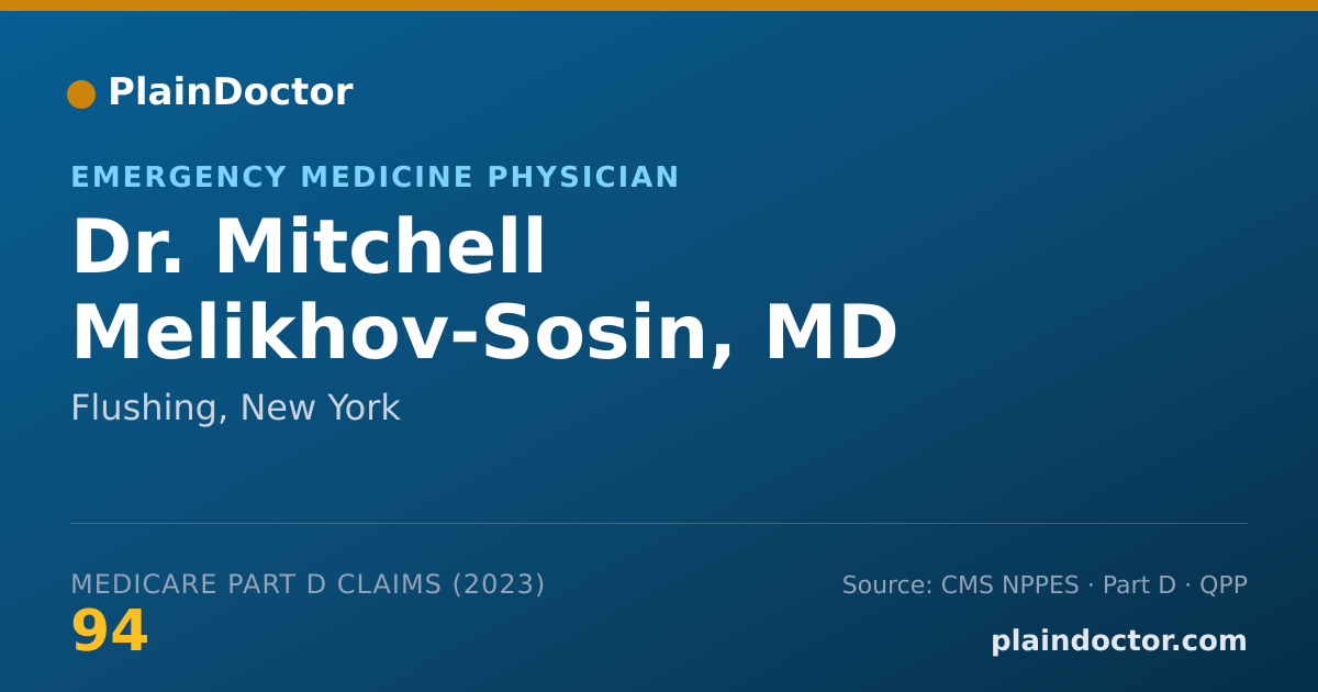 Shareable card for Mitchell Melikhov-Sosin, MD - Emergency Medicine Physician, Flushing, NY