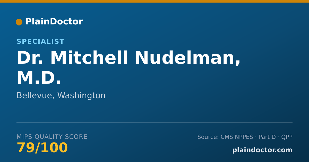 Shareable card for Mitchell Nudelman, M.D. - Specialist, Bellevue, WA