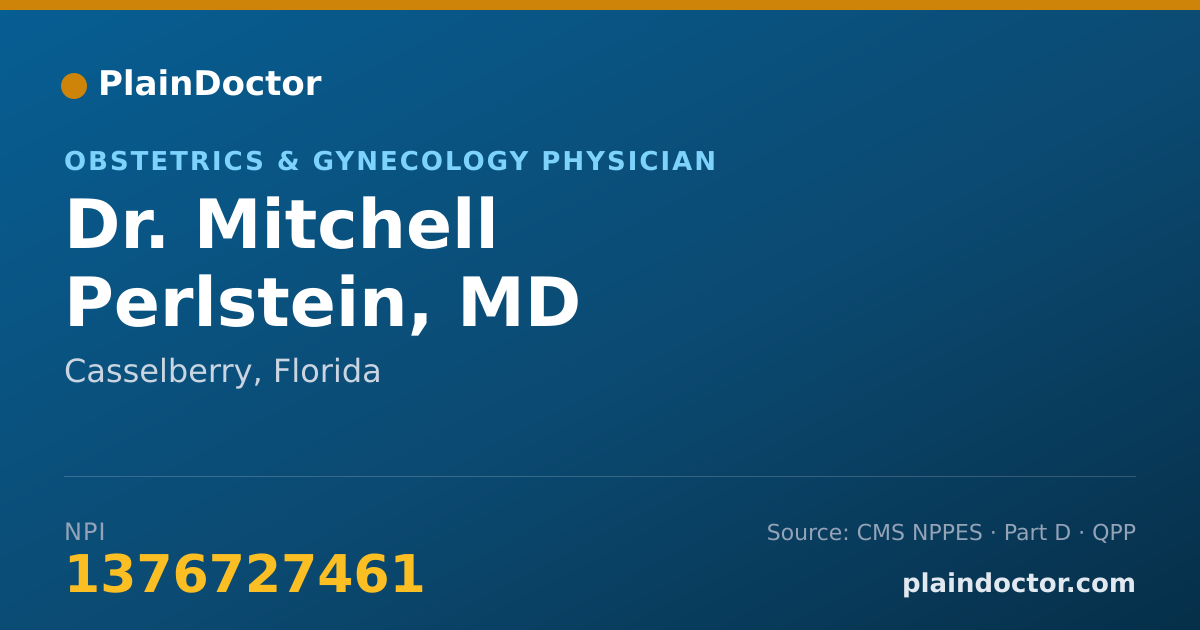 Shareable card for Mitchell Perlstein, MD - Obstetrics & Gynecology Physician, Casselberry, FL