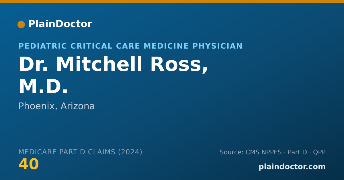 Shareable card for Mitchell Ross, M.D. - Pediatric Critical Care Medicine Physician, Phoenix, AZ
