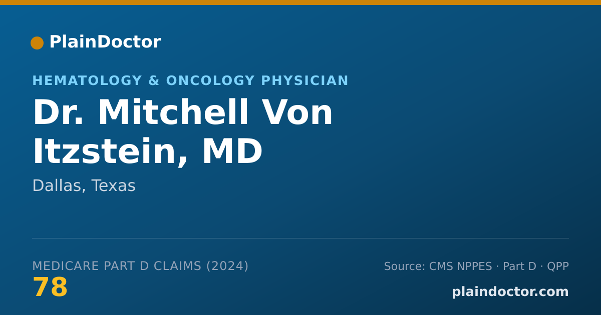 Shareable card for Mitchell Von Itzstein, MD - Hematology & Oncology Physician, Dallas, TX