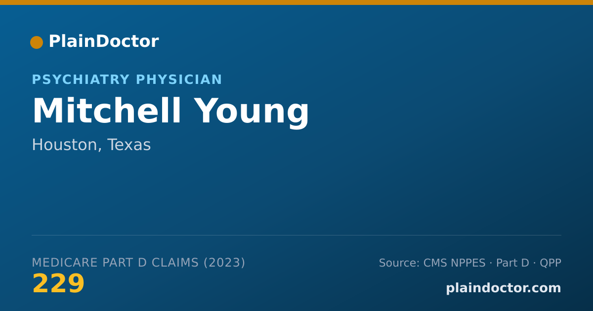 Shareable card for Mitchell Young - Psychiatry Physician, Houston, TX