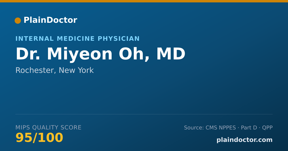 Shareable card for Miyeon Oh, MD - Hospice and Palliative Medicine (Internal Medicine) Physician, Rochester, NY