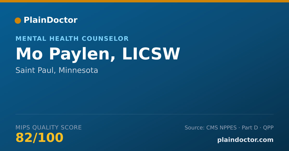 Shareable card for Mo Paylen, LICSW - Mental Health Counselor, Saint Paul, MN