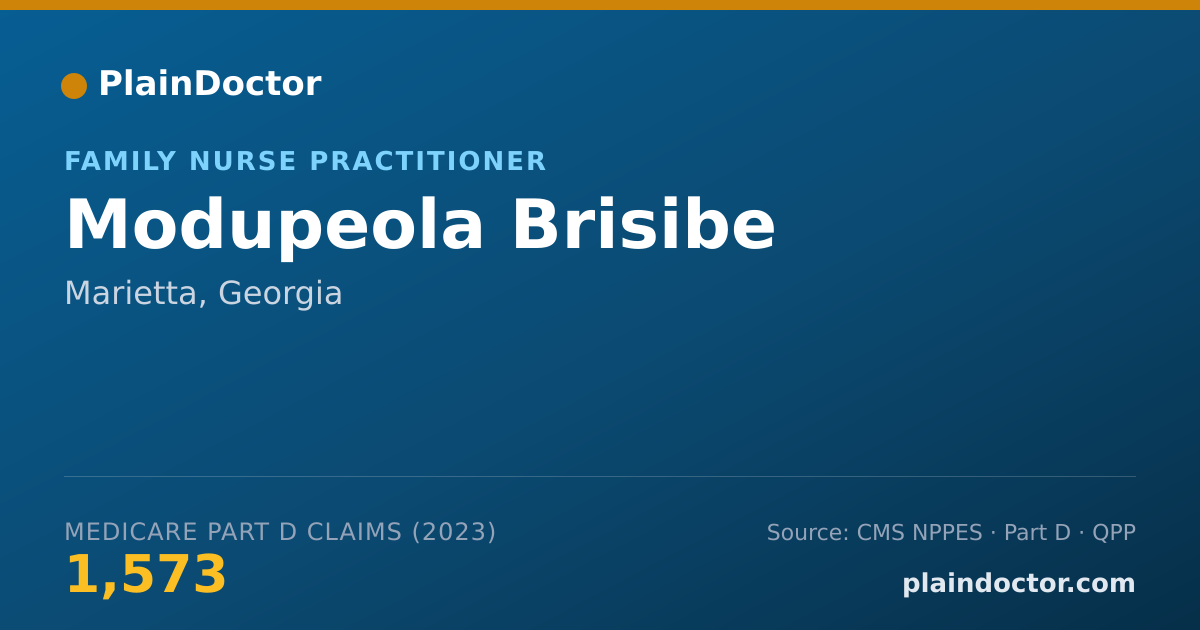 Shareable card for Modupeola Brisibe - Family Nurse Practitioner, Marietta, GA