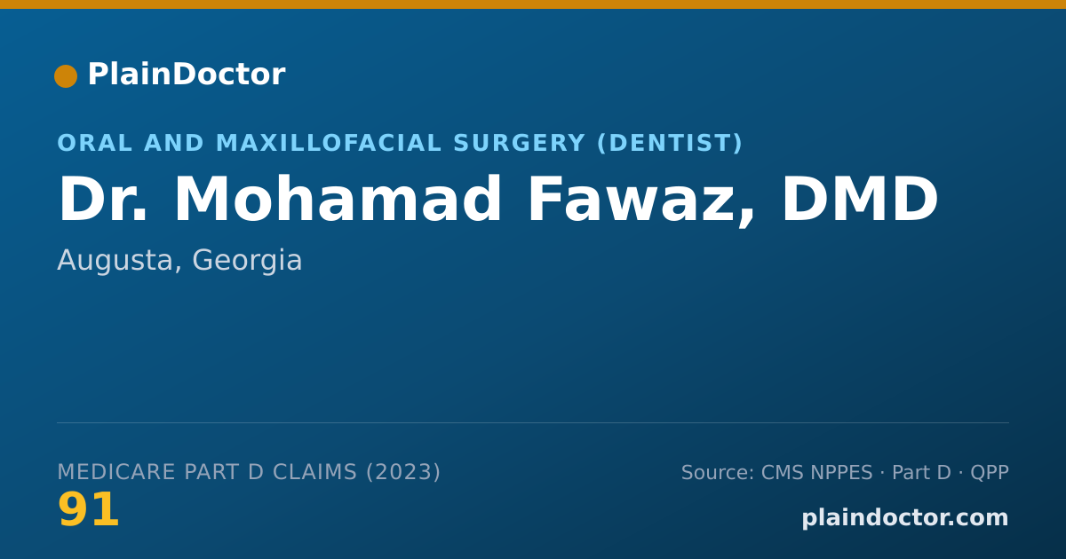 Shareable card for Mohamad Fawaz, DMD - Oral and Maxillofacial Surgery (Dentist), Augusta, GA