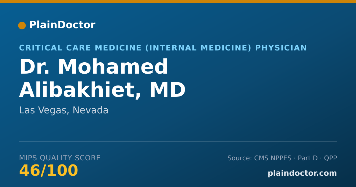 Shareable card for Mohamed Alibakhiet, MD - Critical Care Medicine (Internal Medicine) Physician, Las Vegas, NV