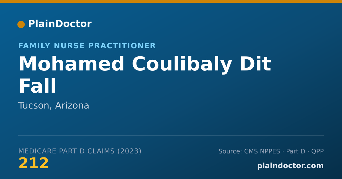 Shareable card for Mohamed Coulibaly Dit Fall - Family Nurse Practitioner, Tucson, AZ