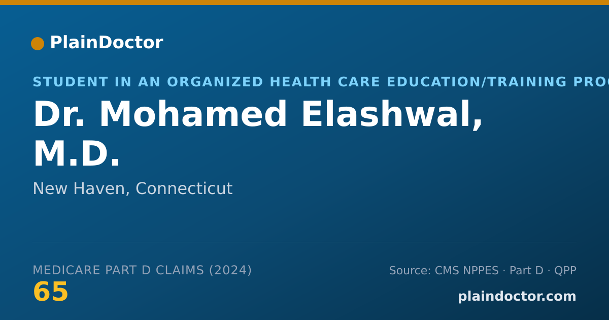 Shareable card for Mohamed Elashwal, M.D. - Student in an Organized Health Care Education/Training Program, New Haven, CT
