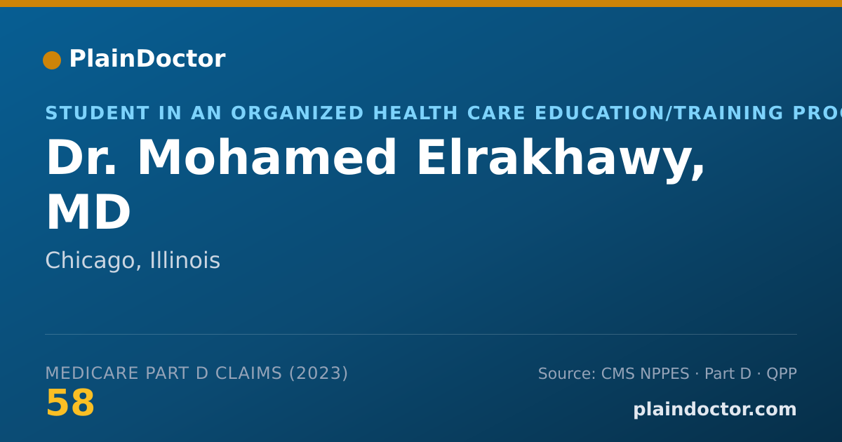 Shareable card for Mohamed Elrakhawy, MD - Student in an Organized Health Care Education/Training Program, Chicago, IL