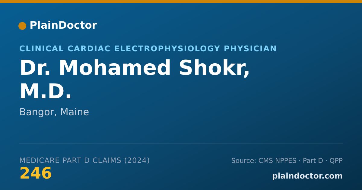 Shareable card for Mohamed Shokr, M.D. - Clinical Cardiac Electrophysiology Physician, Bangor, ME