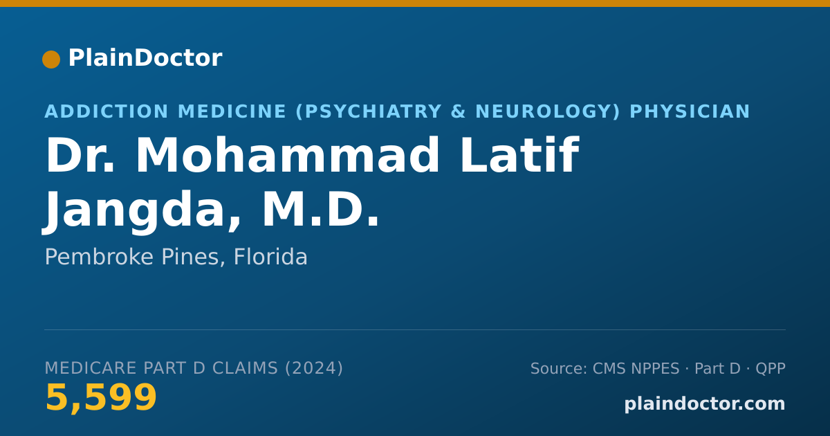 Shareable card for Mohammad Latif Jangda, M.D. - Addiction Medicine (Psychiatry & Neurology) Physician, Pembroke Pines, FL