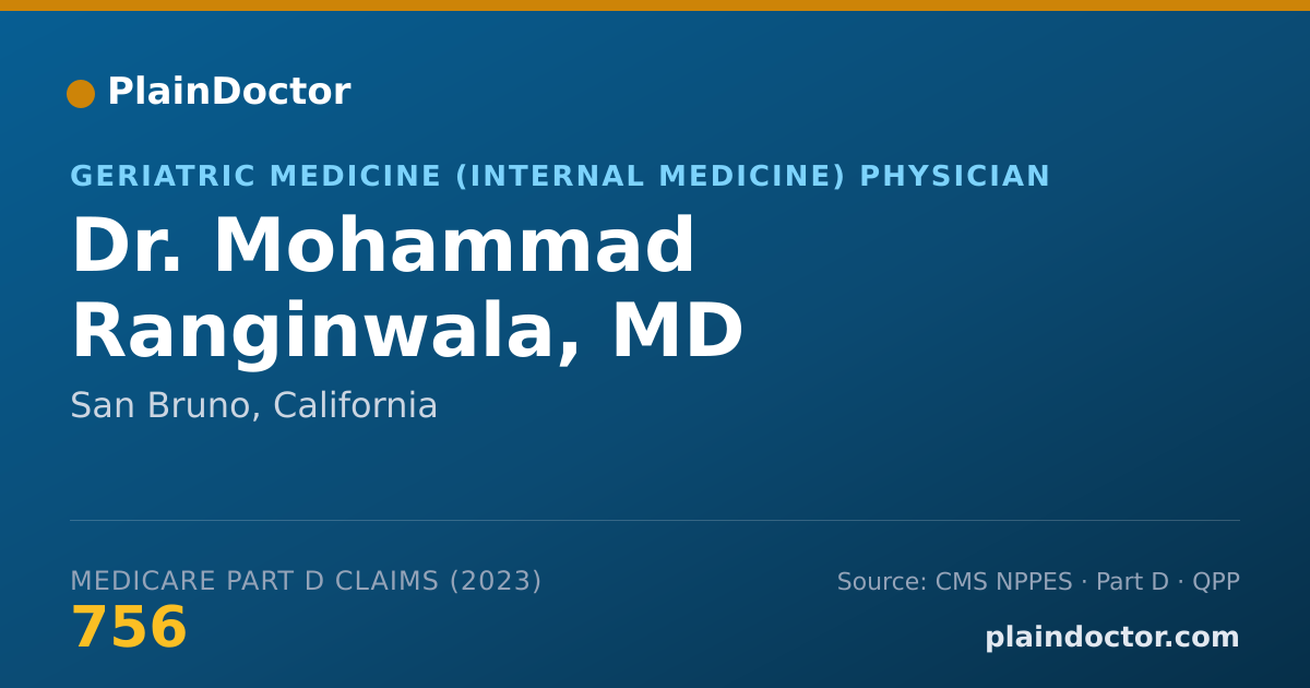 Shareable card for Mohammad Ranginwala, MD - Geriatric Medicine (Internal Medicine) Physician, San Bruno, CA