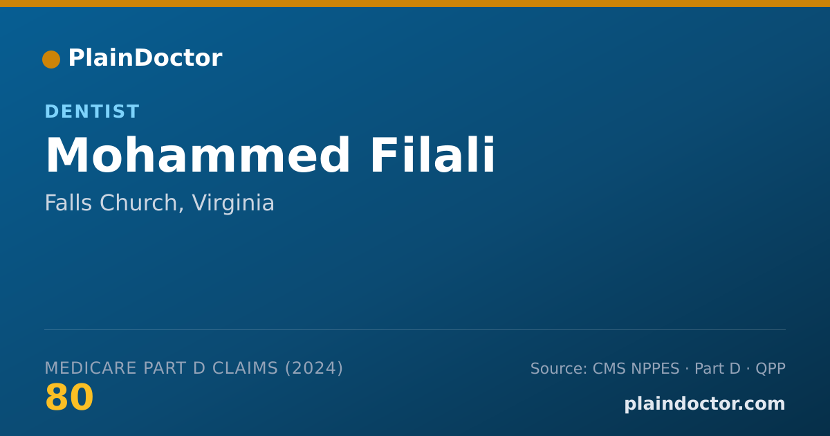 Shareable card for Mohammed Filali - Dentist, Falls Church, VA