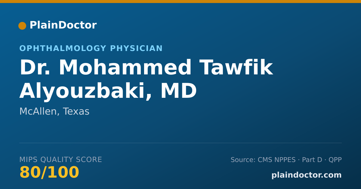 Shareable card for Mohammed Tawfik Alyouzbaki, MD - Ophthalmology Physician, McAllen, TX