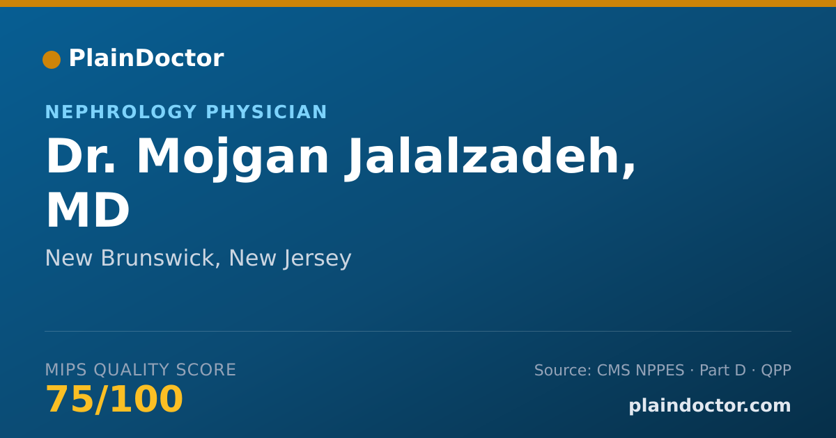 Shareable card for Mojgan Jalalzadeh, MD - Nephrology Physician, New Brunswick, NJ