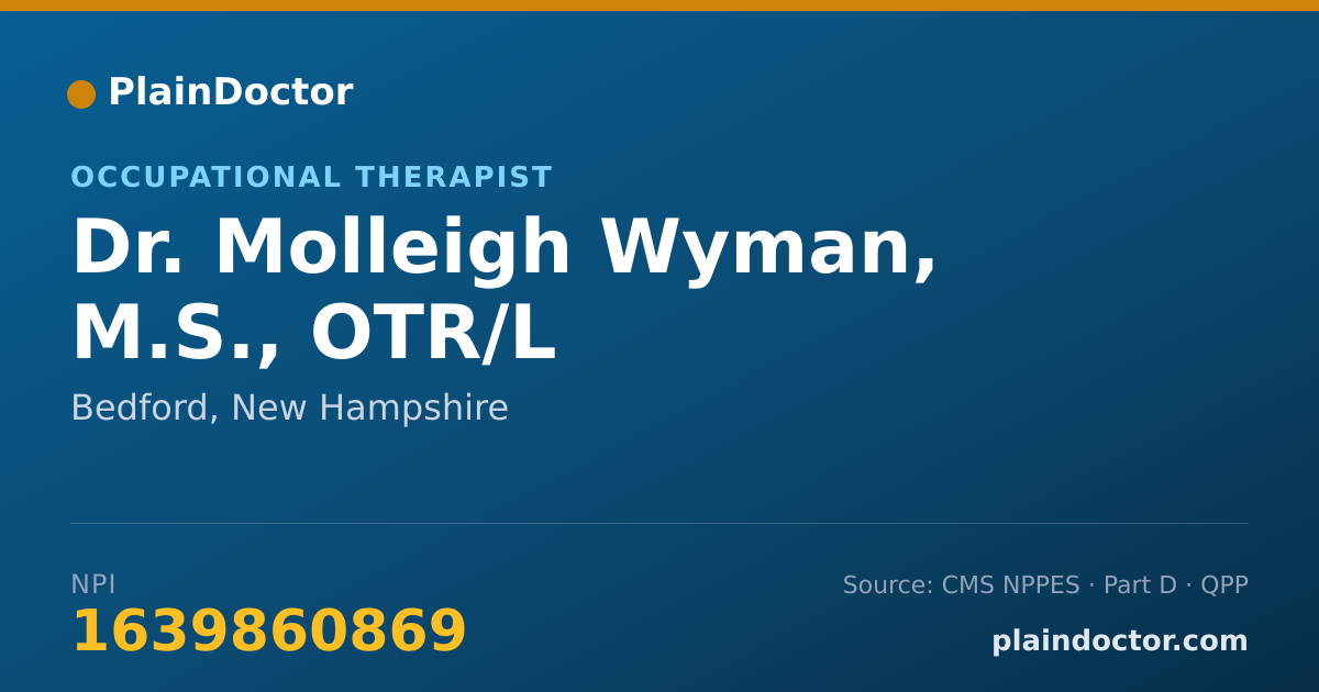 Shareable card for Molleigh Wyman, M.S., OTR/L - Occupational Therapist, Bedford, NH