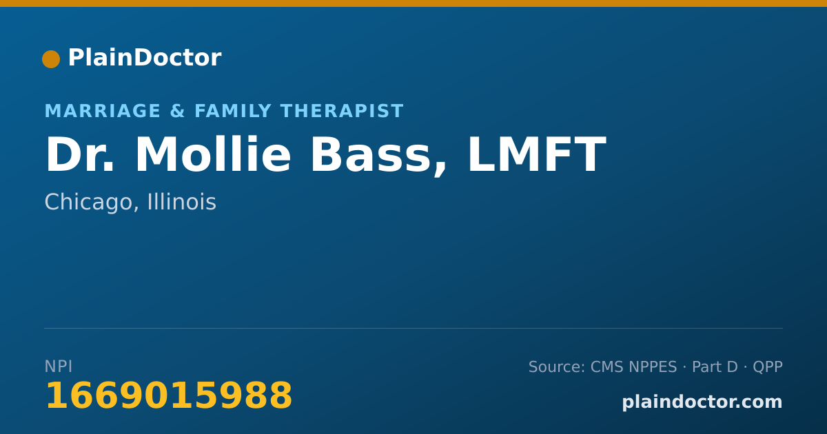 Shareable card for Mollie Bass, LMFT - Marriage & Family Therapist, Chicago, IL