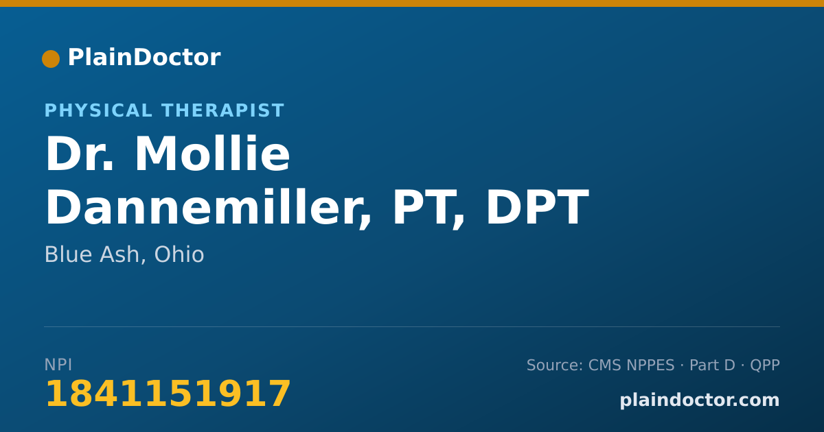 Shareable card for Mollie Dannemiller, PT, DPT - Physical Therapist, Blue Ash, OH