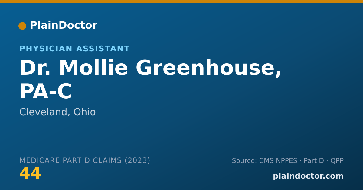 Shareable card for Mollie Greenhouse, PA-C - Physician Assistant, Cleveland, OH