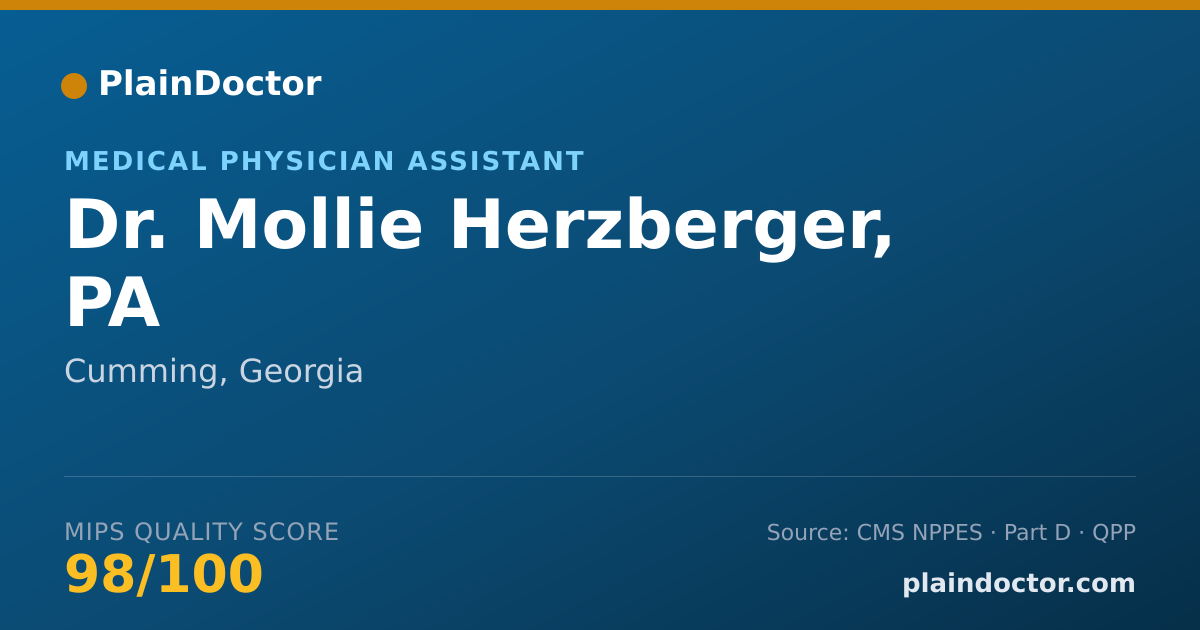 Shareable card for Mollie Herzberger, PA - Medical Physician Assistant, Cumming, GA