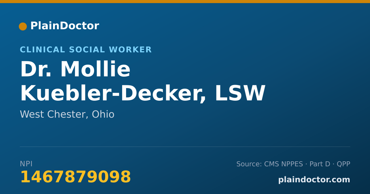Shareable card for Mollie Kuebler-Decker, LSW - Clinical Social Worker, West Chester, OH