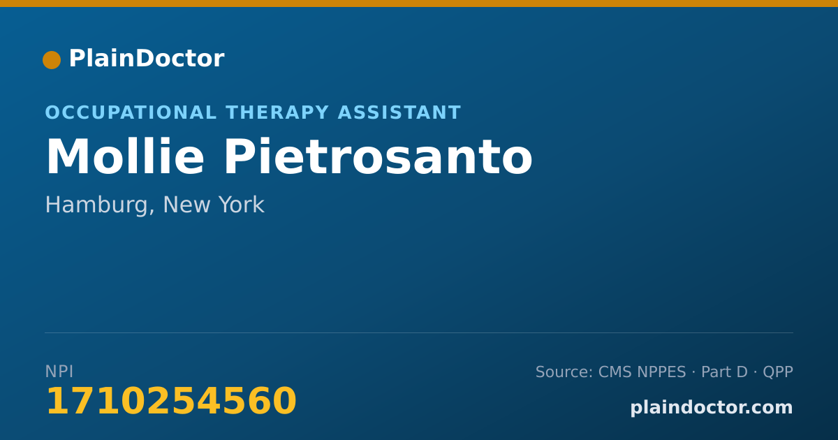 Shareable card for Mollie Pietrosanto - Occupational Therapy Assistant, Hamburg, NY