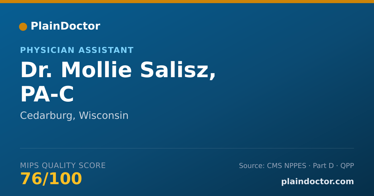 Shareable card for Mollie Salisz, PA-C - Physician Assistant, Cedarburg, WI
