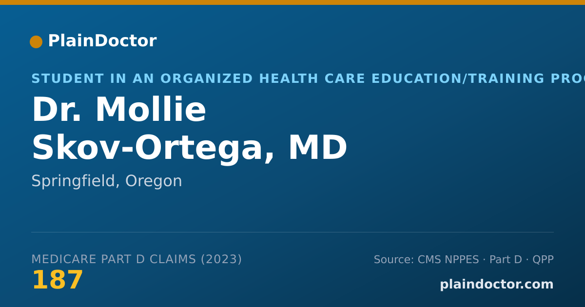 Shareable card for Mollie Skov-Ortega, MD - Student in an Organized Health Care Education/Training Program, Springfield, OR