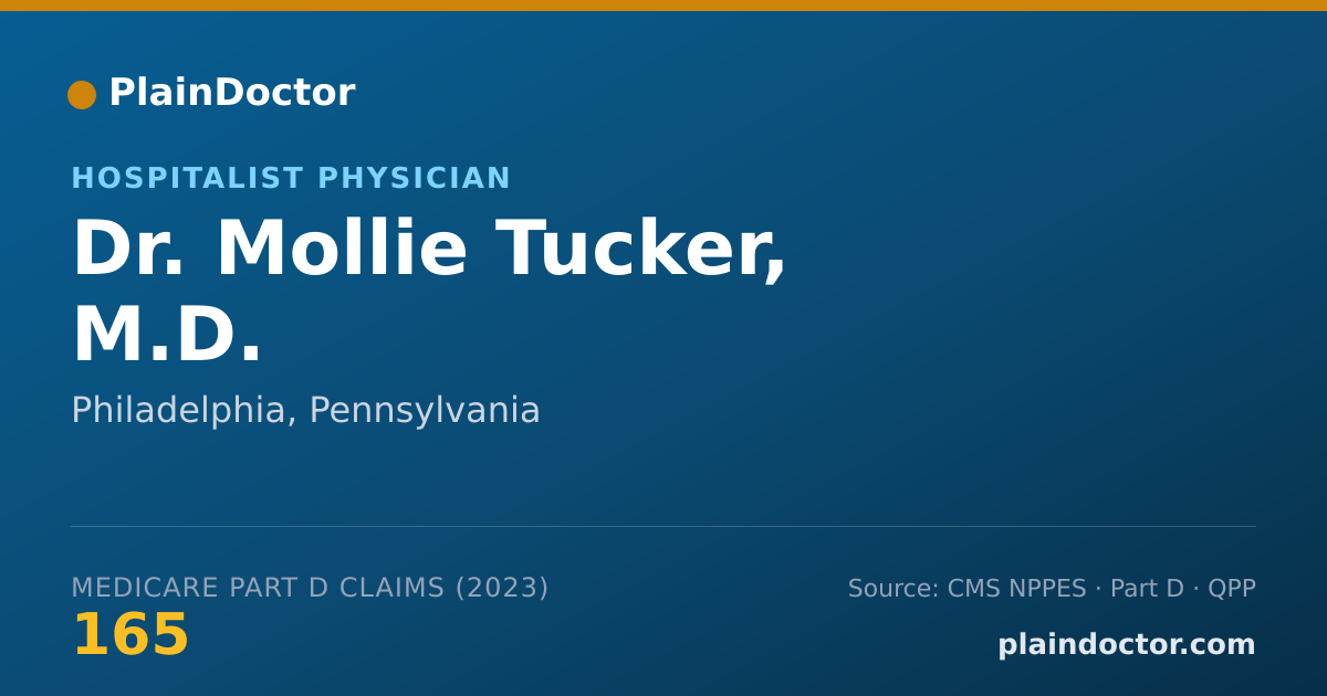 Shareable card for Mollie Tucker, M.D. - Hospitalist Physician, Philadelphia, PA