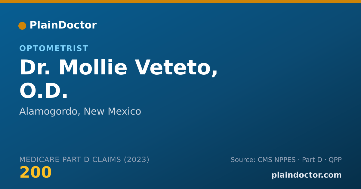 Shareable card for Mollie Veteto, O.D. - Optometrist, Alamogordo, NM