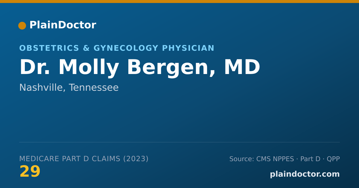 Shareable card for Molly Bergen, MD - Obstetrics & Gynecology Physician, Nashville, TN