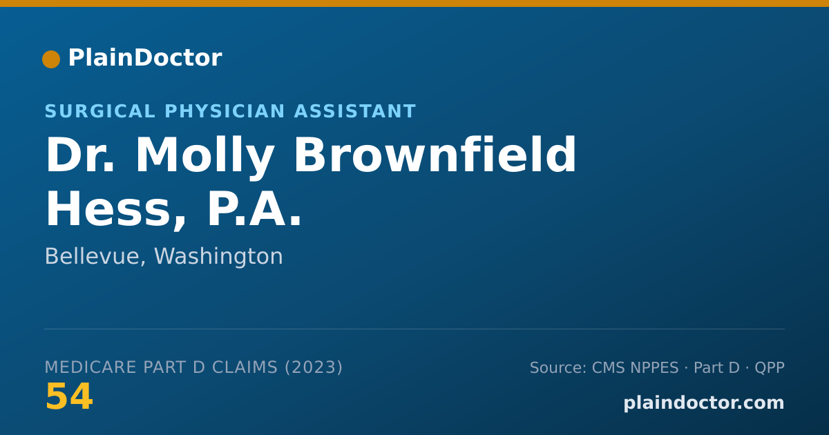 Shareable card for Molly Brownfield Hess, P.A. - Surgical Physician Assistant, Bellevue, WA