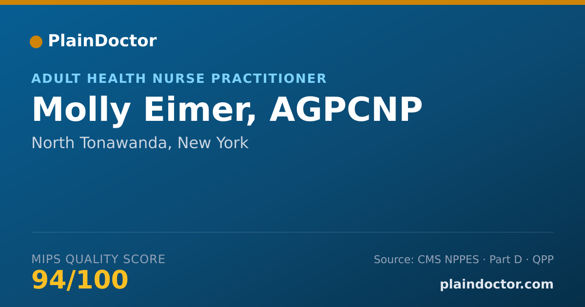 Shareable card for Molly Eimer, AGPCNP - Adult Health Nurse Practitioner, North Tonawanda, NY