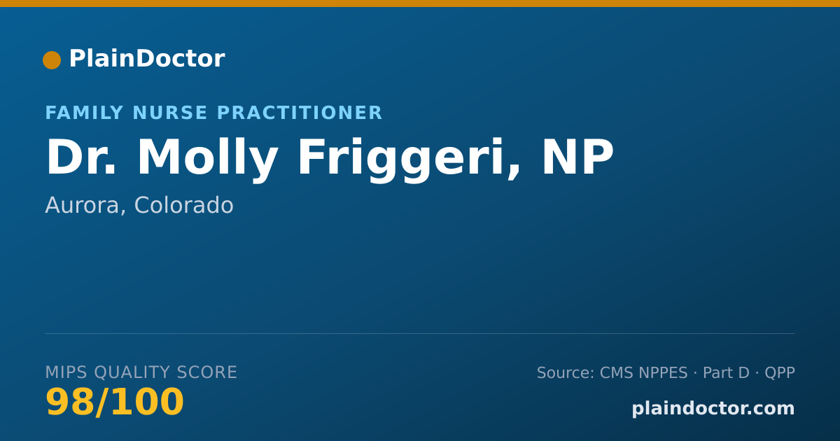 Shareable card for Molly Friggeri, NP - Family Nurse Practitioner, Aurora, CO