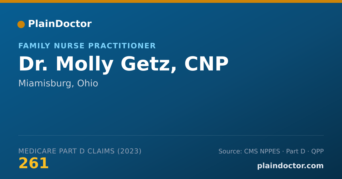 Shareable card for Molly Getz, CNP - Family Nurse Practitioner, Miamisburg, OH