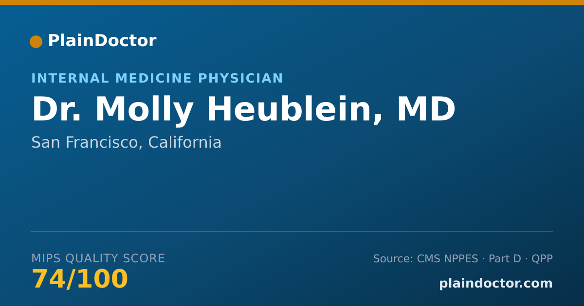 Shareable card for Molly Heublein, MD - Internal Medicine Physician, San Francisco, CA