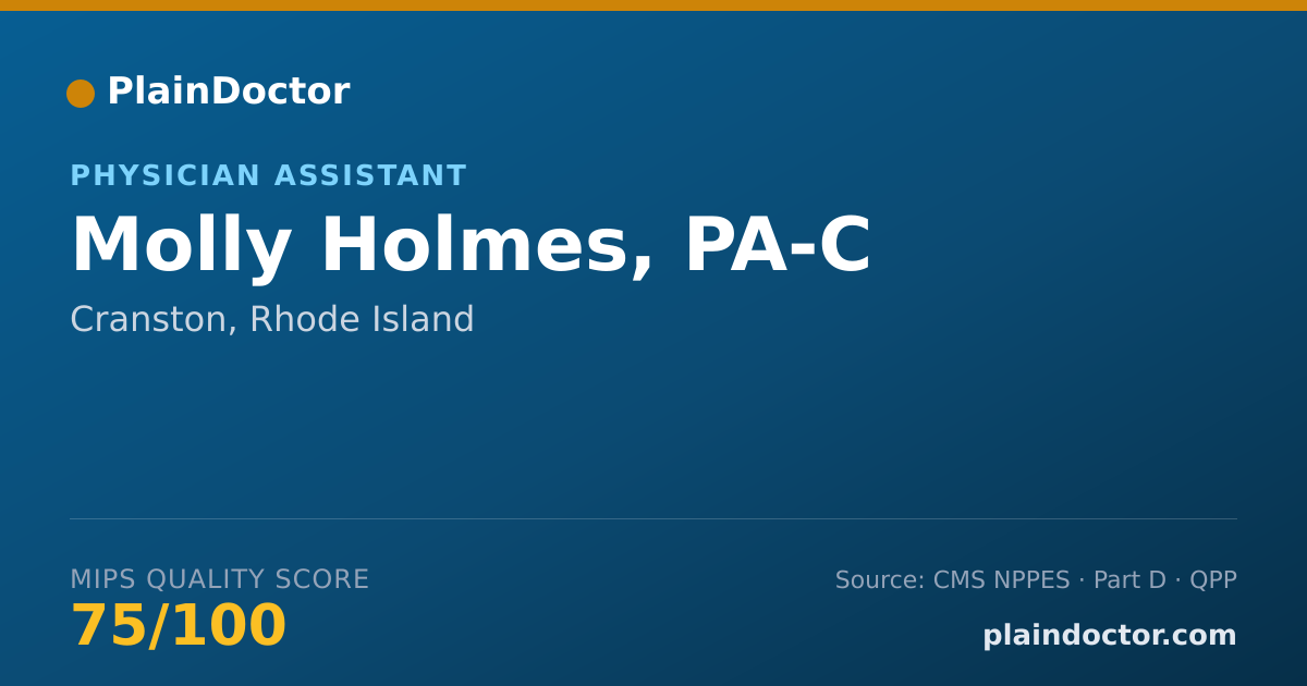 Shareable card for Molly Holmes, PA-C - Physician Assistant, Cranston, RI