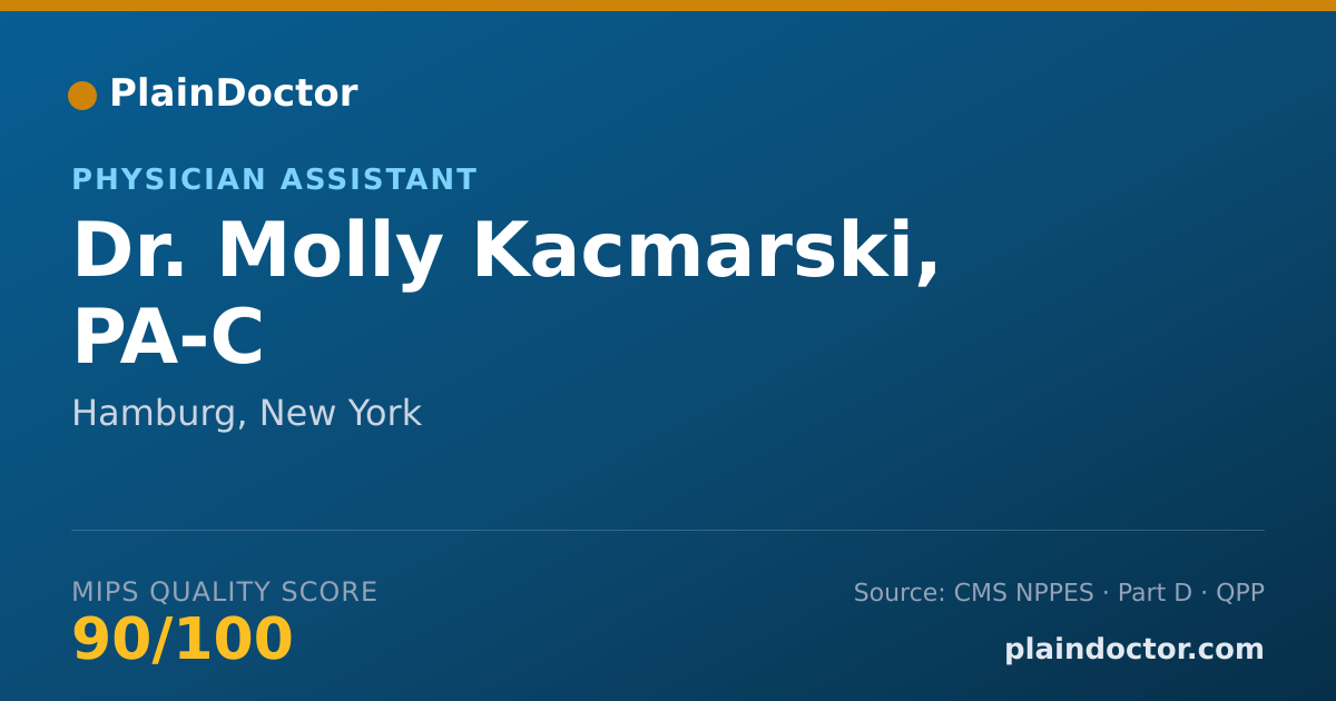 Shareable card for Molly Kacmarski, PA-C - Physician Assistant, Hamburg, NY